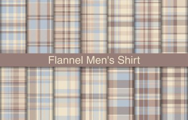 Flannel plaid collection, textile design, checkered fabric pattern for shirt, dress, suit, wrapping paper print, invitation and gift card. clipart
