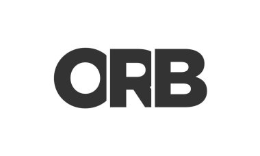 ORB logo tasarım şablonu güçlü ve modern kalın metinlerle. Basit ve minimal tipografi içeren ilk tabanlı vektör logosu. Moda şirket kimliği.