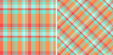 Tekstil arka plan tartan vektörlü, şah desenli kumaşın ekose dokusu. Şık panço kıyafetleri için yenilikçi renkler..