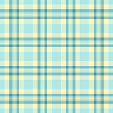 Arkaplan kontrollü vektör dokusu ekose tekstil deseni açık ve gök mavisi renklerinde tartan pürüzsüz.