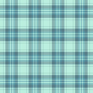 Etnik, ekoseli kumaş, zengin bir geçmiş kontrolü. Pastel ve cyan renklerinde süslü vektör tekstil deseni.