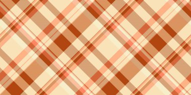 Hindistan desensiz vektör, Kelt ekose çek tekstili. Uk kumaş arkaplan tartan deseni turuncu ve açık renkli.
