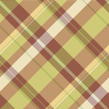 Ekran tekstili ekose kumaş, eşsiz doku kontrolü geçmişi. Kartpostalsız kumaş desenli sarı ve kırmızı renkli vektör.