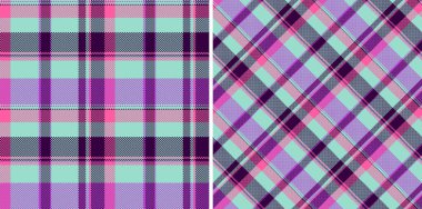 Tartan desenli arka plan tekstil vektörü kumaş denetimi ile neon renkleriyle ayarlanmış ekosesiz ekose.