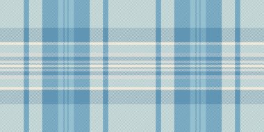 İnce, dikişsiz kumaş ekoseli, hipster desenli tartan kontrolü. Krallık vektör tekstil arkaplan deseni ışık ve cyan renk.