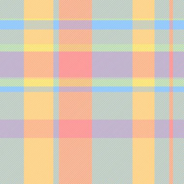 Yatak kumaşı desenli ekose, pano desenli tartan. Kehribar ve cyan renginde tekstil denetimi.