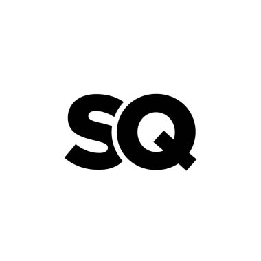 S ve Q harfleri, SQ logo tasarım şablonu. Şirket kimliği için asgari monogram tabanlı logotype.