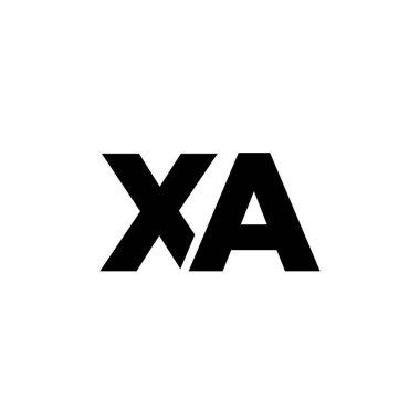 Moda harfi X ve A, XA logo tasarım şablonu. Şirket kimliği için asgari monogram tabanlı logotype.