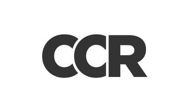 CCR logo tasarım şablonu güçlü ve modern kalın metinlerle. Basit ve minimal tipografi içeren ilk tabanlı vektör logosu. Moda şirket kimliği.