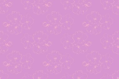 El çizimi çiçek desenli vektör tasarımı. Çiçekler basit süsler çiziyor..