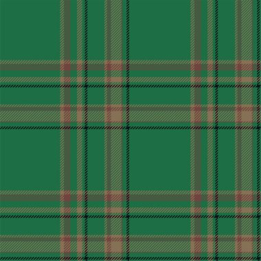 Yeşil desenli ekose desenli. Kumaş dokusunu kontrol et. Vektör tekstil baskı tasarımı.