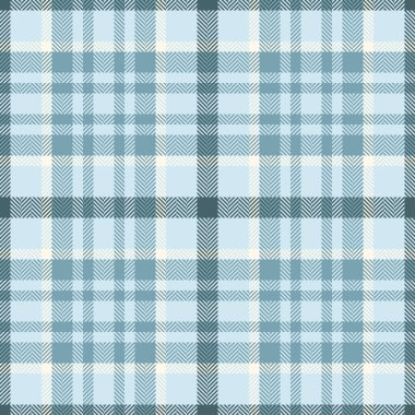 Halı vektörü, ekose kumaş, sert tartan dokusu. Tasarımcı arkaplan deseni kumaşı cyan ve açık renklerde pürüzsüz.