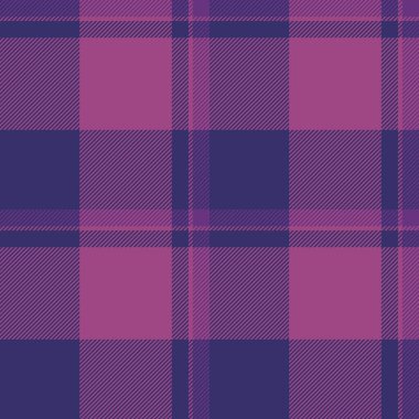 Arka planda desenli tartan dokusu, bir sürü desenli ekose kumaş. Pembe ve çivit renklerinde bölümsüz vektör kumaşı kontrolü.