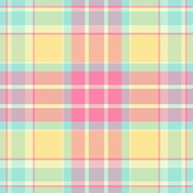Açık ve sarı renklerde tartan tekstil vektör kontrolüyle kusursuz ekose desenli kumaş arka planı.