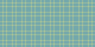 Katlanmış vektör ekoseli, dikey kumaş arka plan tekstili. Cyan ve pastel renkte günlük desen tartan kontrolü.