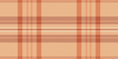 Manzara tartan desenli, yakın çekim kumaş tekstil vektörü. Turuncu ve açık renkli sanat desenleri denetimi.