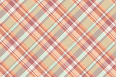 Ekose vektör dikişsiz kumaş ve turuncu renkli tekstil tartanı kontrol et.