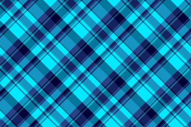 Düzenli vektörsüz desen, pencere arkası desenli tartan. İplik kontrolü kumaş ekose tekstil Cyan ve mavi renk.