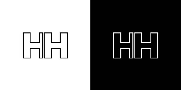 Trendy letter H and H, HH logo design template. Minimal monogram initial based logotype for company identity.
