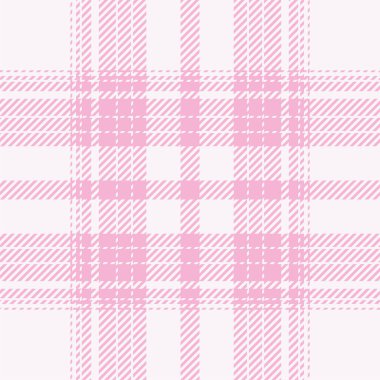 Ekose kontrol deseni pembe. Kusursuz kumaş dokusu. Tartan tekstil baskı tasarımı.