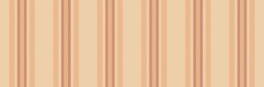 Pamuk çizgileri arka plan vektörü, şık çizgili tekstil dikişsiz. Üst model kumaş dikey dokusu ışık ve turuncu renkte.
