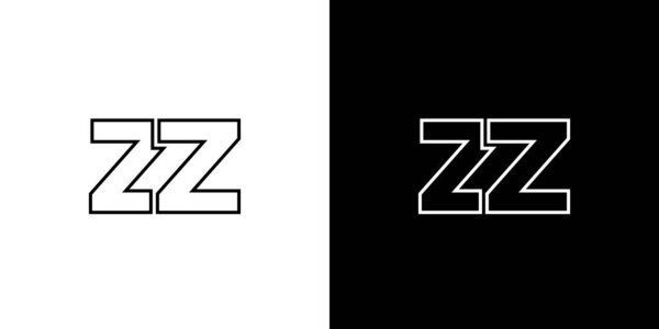 Trendy letter Z and Z, ZZ logo design template. Minimal monogram initial based logotype for company identity.