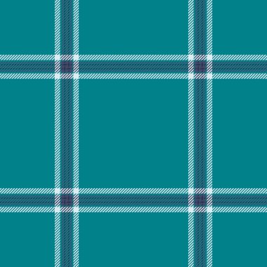 Birçok tekstil dokusu, gökyüzü vektör kumaş kontrolü. Mendil dikişsiz tartan arkaplan ekoseli cyan ve açık renkli.