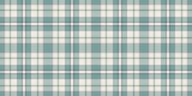 Sicim tekstil kontrolü, neşeli desenli tartan arka plan. Pastel ve beyaz renklerde İskoç kumaşı ekosesiz vektör.