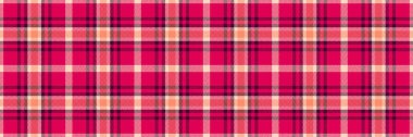 Latin kumaşlı, dikişsiz tartan, eski tekstil arkaplan dokusu. Panjabi ekose desen kontrol vektörü pembe ve koyu renk.