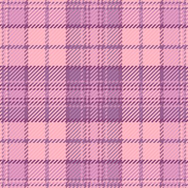 Tekstil kumaş vektörünü özelleştir, ekose desen kontrolü yap. Örnekleme arkaplan dokusu pembemsi ve kırmızı renklerde dikdörtgen.
