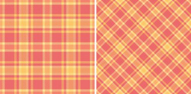 Kalıpsal desen ekoseli kumaşın kumaş arkaplan vektörü ve altın renkli tartan tekstil seti.