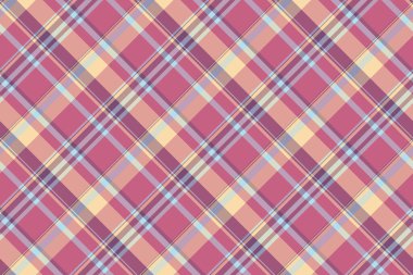 Pembe ve pastel renklerde kusursuz ekose vektör kontrollü kumaş kumaş tartanın tekstil desenleri.