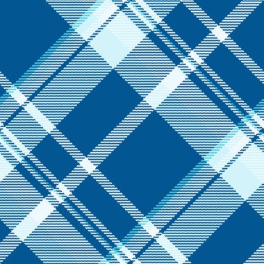 Mevsimlik doku kontrolü ekose, ambalaj vektörü kumaş kumaşı. Eksik desenli arka plan tartanını cyan ve açık renkli giyin.