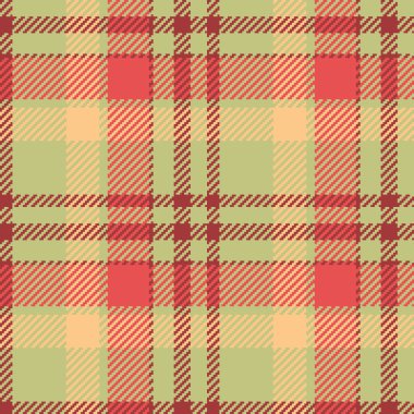 Ayak vektörü kusursuz kontrol, kadınsı ekose kumaş ekose. Pantolon kumaş arka plan deseni kırmızı ve limon renklerinde.