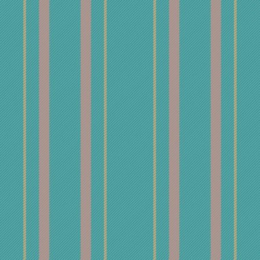 Tekstil desenli tekstil arkaplanı olan dokuma vektör çizgilerinin dikey çizgili dokusu gök mavisi ve somon renklerinde dikişsiz.