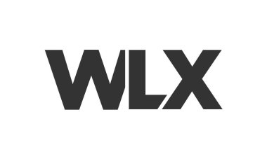 WLX logo tasarım şablonu güçlü ve modern kalın metin ile. Basit ve minimal tipografi içeren ilk tabanlı vektör logosu. Moda şirket kimliği.