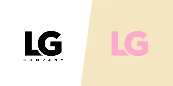 stock vector Letter L and G, LG logo design template. Minimal monogram initial based logotype.