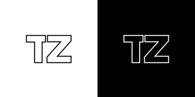 Moda harfi T ve Z, TZ logo tasarım şablonu. Şirket kimliği için asgari monogram tabanlı logotype.