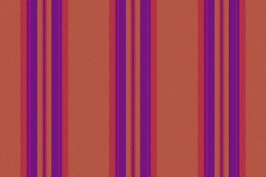 Renk dokusu arkaplan çizgileri, geniş dikey vektör tekstili. Düz çizgili kumaş çizgili desen mor ve parlak renklerde.