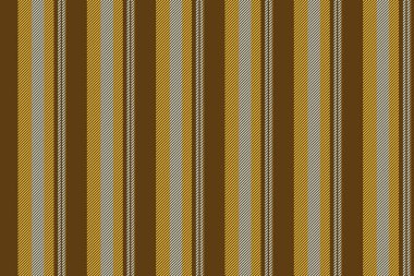 Yatay tekstil vektör şeridi, en iyi arka plan şekli dikey. Çoklu kumaş çizgileri turuncu ve kehribar renkleriyle kusursuz..