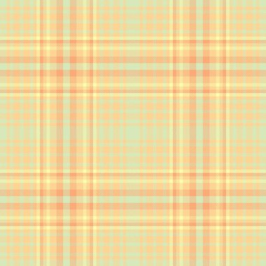 Tekstil, ekosesiz, neşeli vektör kumaş dokusu. Kehribar ve açık renkli arkaplan tartan desen denetimi tasarlar.