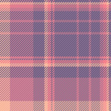 Desensiz vektörün arka plan ekoseli kumaşı, dokusu kırmızı ve pastel renklerde tartan tekstil kontrolü.
