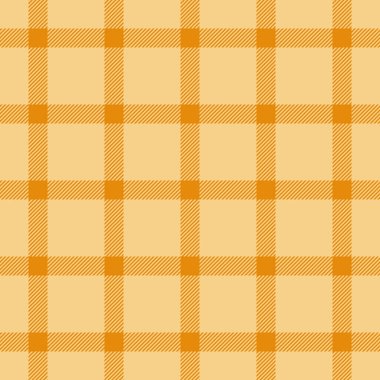 Düzenlenebilir kumaş, ulusal doku vektörü tartan. Kehribar ve turuncu renklerde muhteşem desenli arka plan ekoseli..