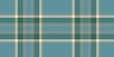Bağlantı dokusu, kusursuz kumaş, tekstil ekose vektörünü takip et. Karışık desen arkaplan tartan denetimi cyan ve nane renkleriyle.