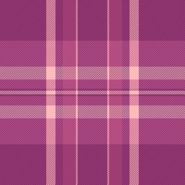 Kalıpsız dokunun ekoseli vektör arka planı pembe ve açık renkli tekstil kumaş tartanı ile.