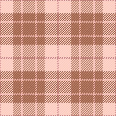 Doku tartan deseninin kumaş vektör arkaplanı açık ve turuncu renklerde ekoseli bir kontrol ile.