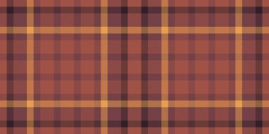 Tazı desenli tekstil, dikişsiz tartan kontrolü. Pamuk arkaplan vektör ekose kumaşı kırmızı ve koyu renk.