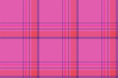 Ekose arka plan, pürüzsüz pembe deseni kontrol et. Tekstil baskısı için vektör kumaş dokusu, ambalaj kağıdı, hediye kartı, duvar kağıdı düz tasarım.