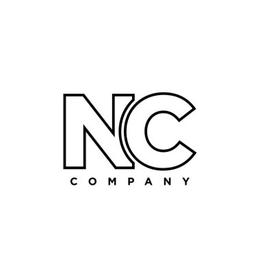 Moda harfi N ve C, NC logo tasarım şablonu. Şirket kimliği için asgari monogram tabanlı logotype.