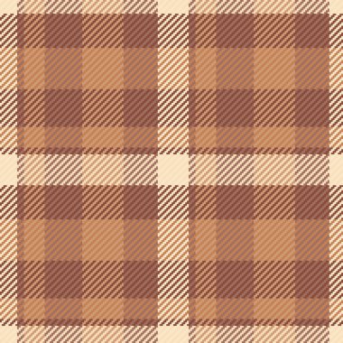 Kırmızı ve turuncu renklerde arka plan vektör şablonuna sahip tartan kumaşın dikişsiz dokusu.